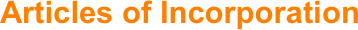Articles of Incorporation